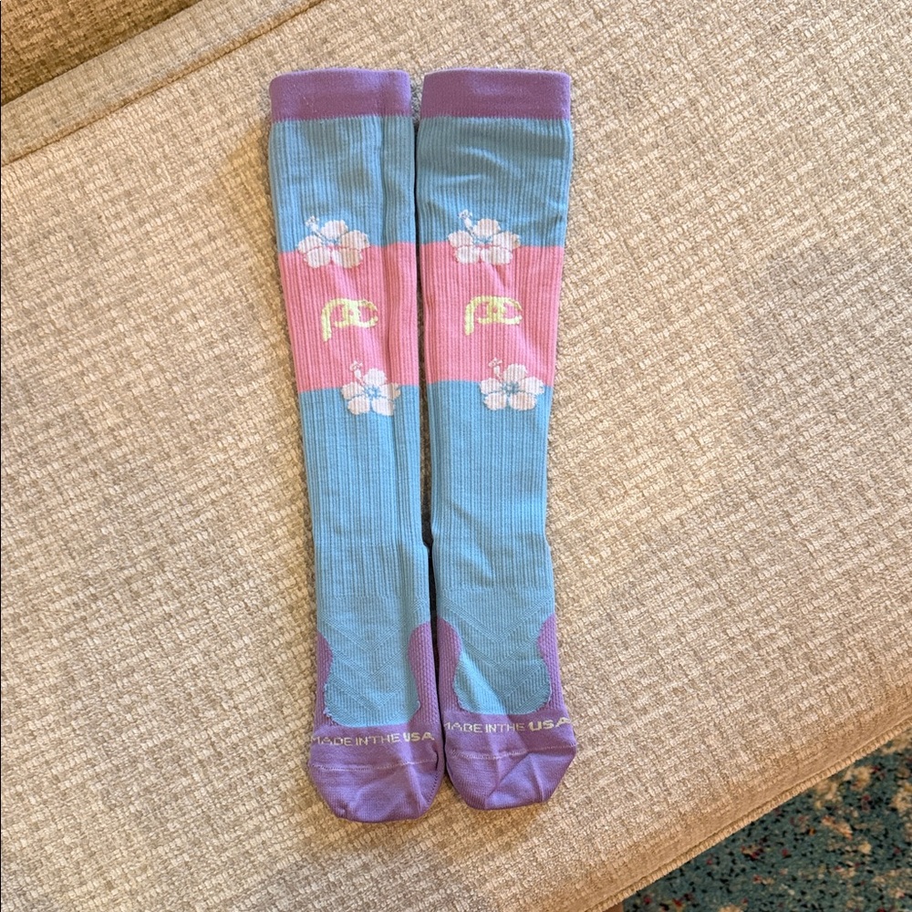 Purple and Blue Women's Knee-High Socks